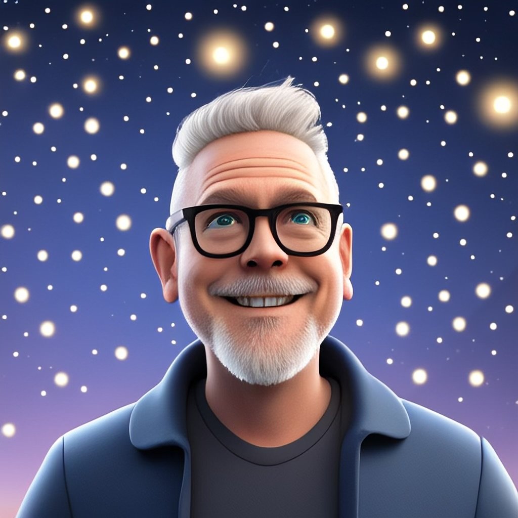 Darin somewhat cartoonified. 