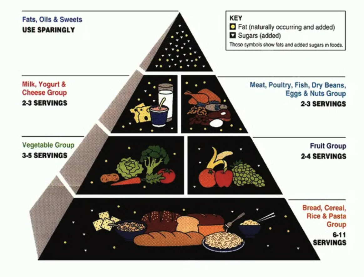 Old USDA Food Pyramid, 1992